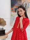 Red Shirt with Gharara Set Summer