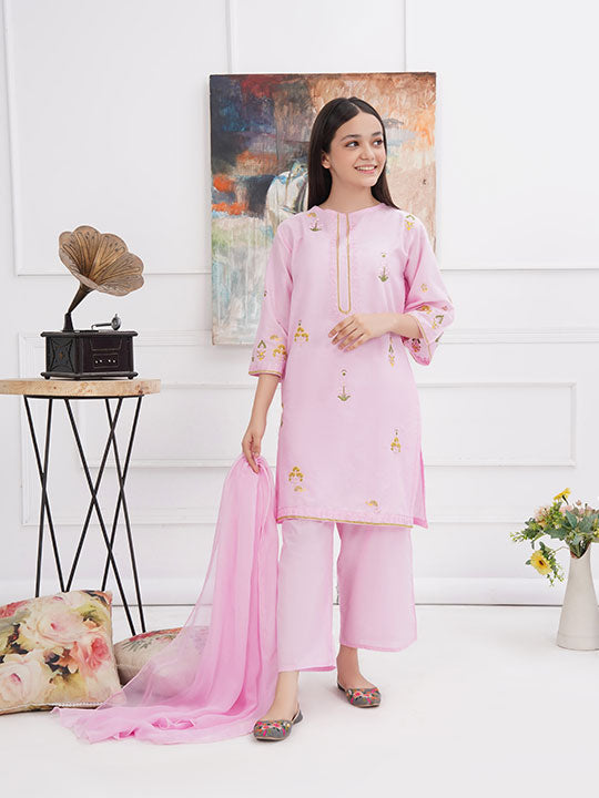 embroidered Girls 2 PC Suit Wearup
