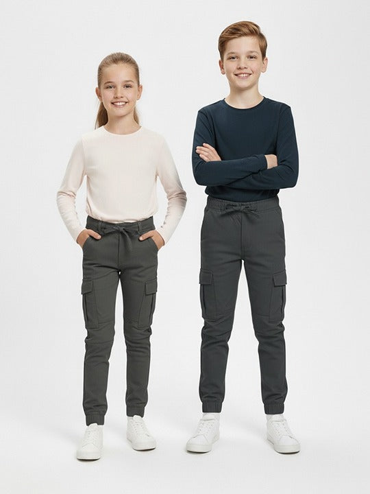 Dark Grey 6 Pocket Unisex Cargo Trouser