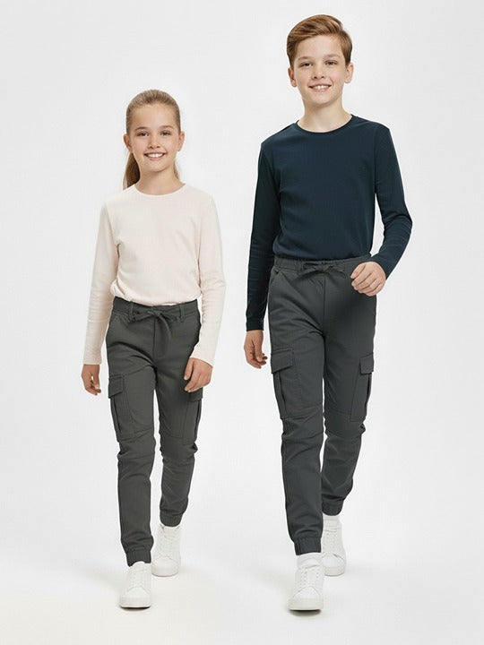 Dark Grey 6 Pocket Unisex Cargo Trouser