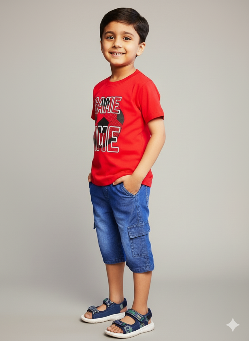 Game Time Printed Tshirt
