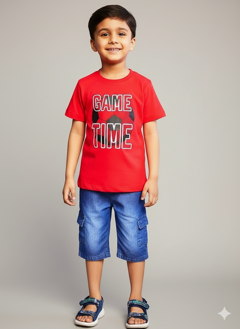 Game Time Printed Tshirt