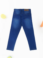 Girls Blue Sequence Denim Pant