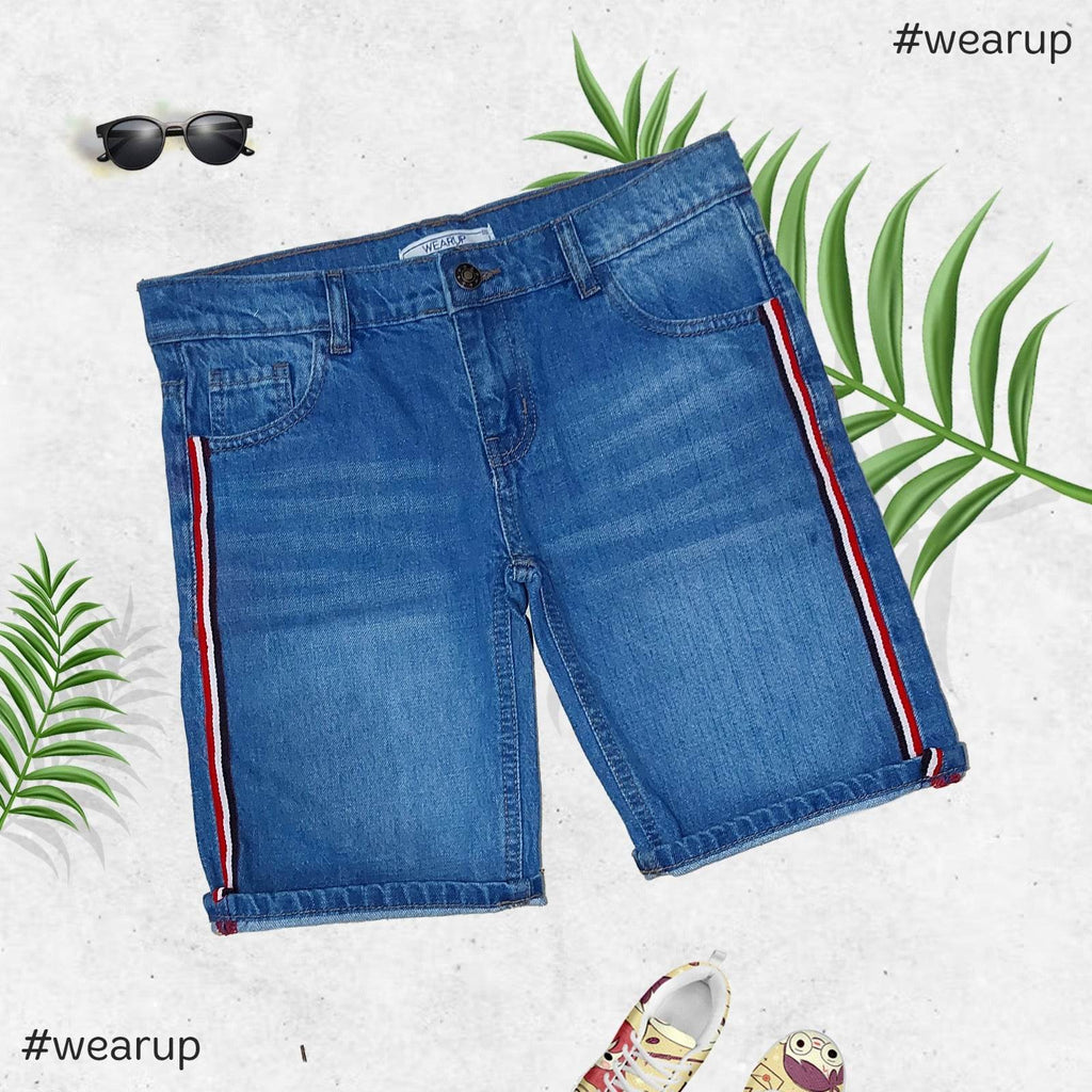 Denim Taped Shorts - Wearup