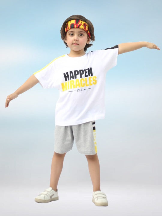 Miracles Happen Tshirt Shorts Set
