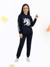 Unicorn forever Girls Track Suit Winter Wear Girls Fleece Track Suit