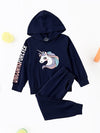 Unicorn forever Girls Track Suit Winter Wear Girls Fleece Track Suit