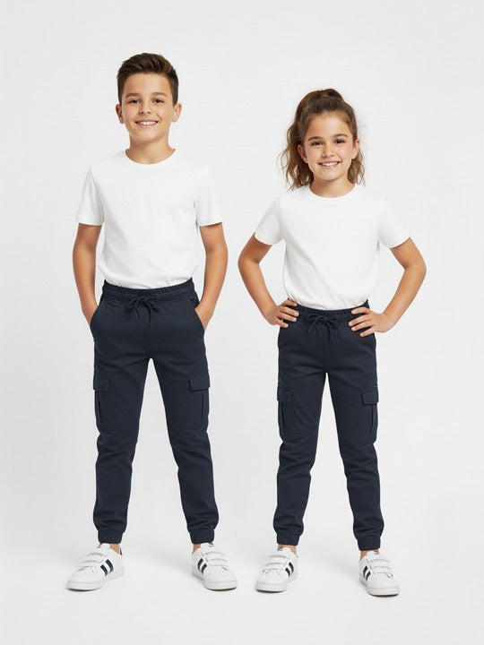 Navy Blue 6 Pocket Unisex Cargo Trouser