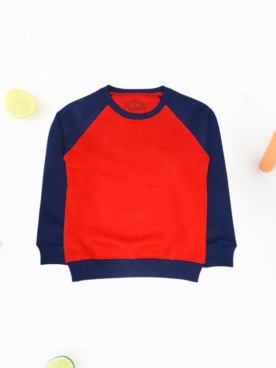 Red & Blue Raglan Sweatshirt - Wearup