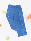 Girls Light Blue Boot Cut Pants