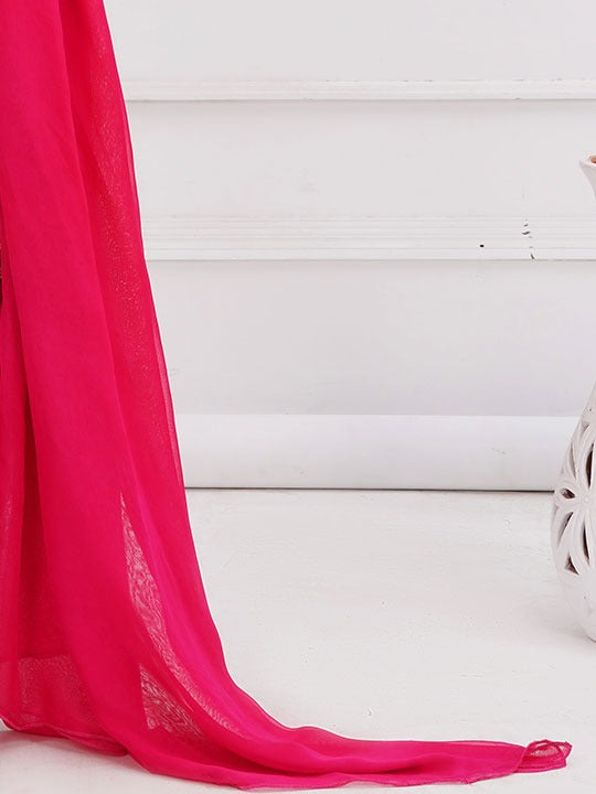 Chiffon Dupatta Shocking Pink