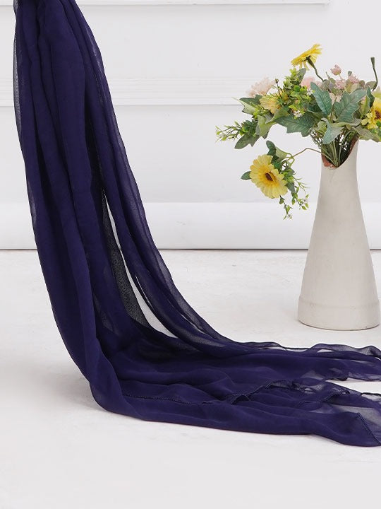 Chiffon Dupatta Navy Blue