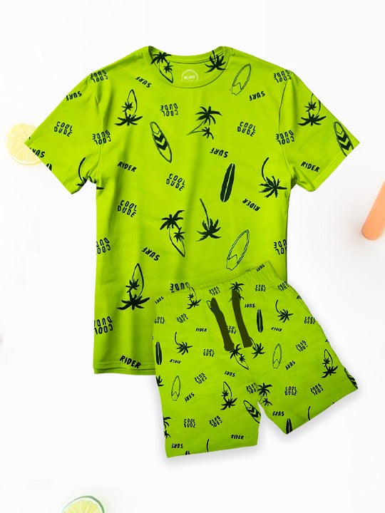 Cool Dude All Over Print Tshirt Short Set