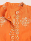 Orange Printed Shirt