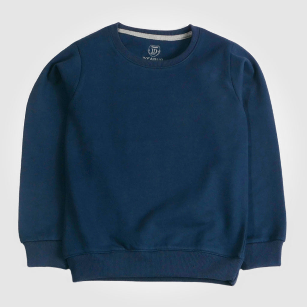 Blue Basic Sweatshirt Wearup