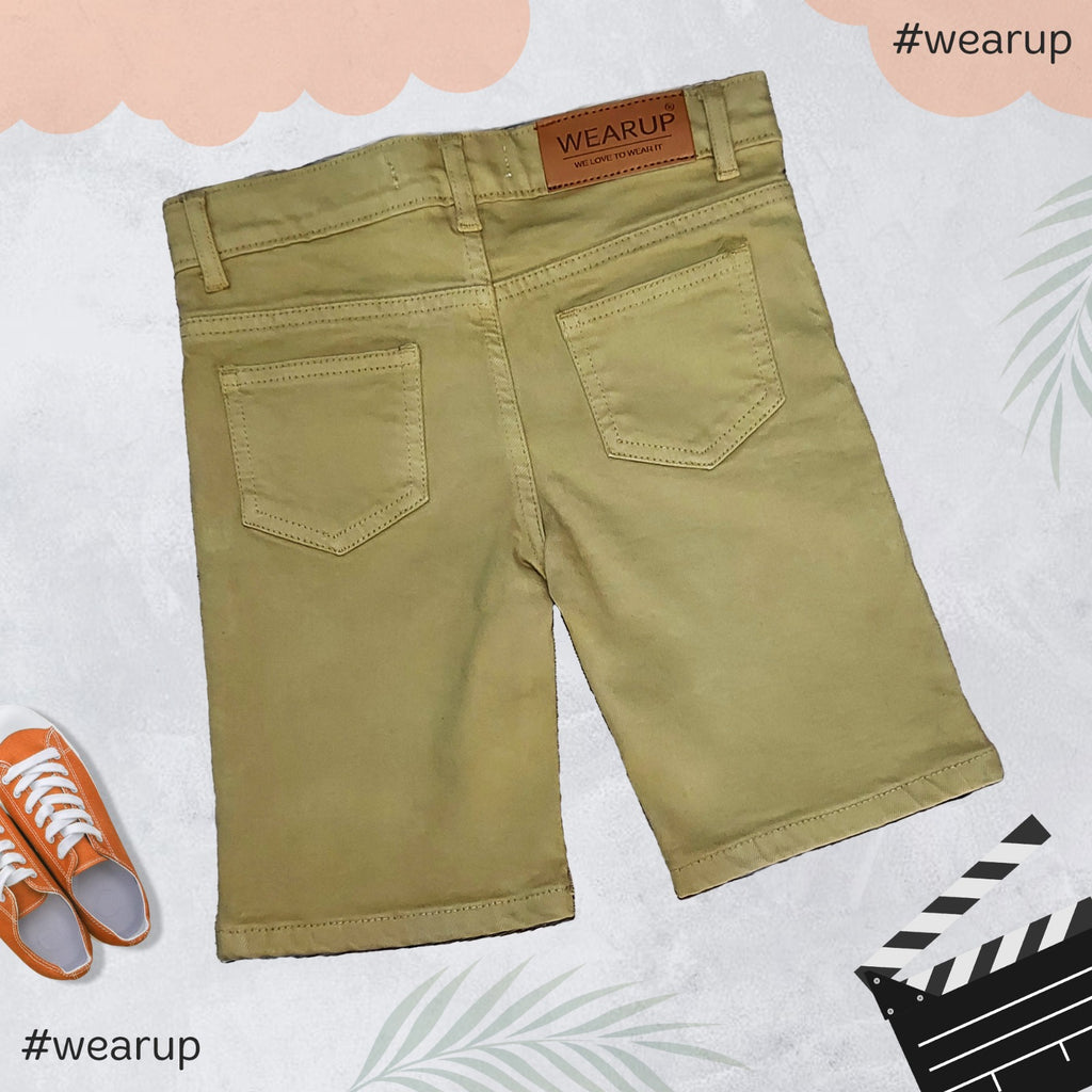 Cotton Shorts khaki Color
