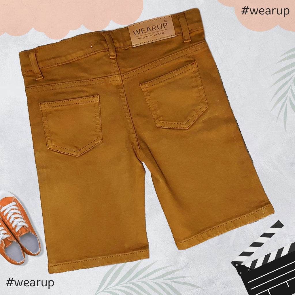 Cotton Shorts Camel Color