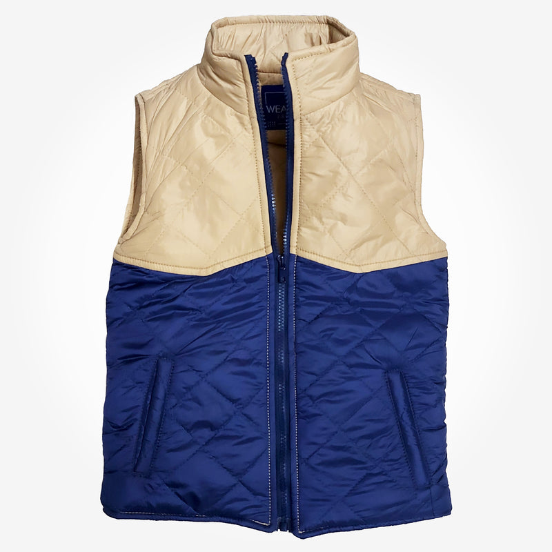 Kids Sleevles Puffer Jacket  KId Two Tone Puffer Jacket