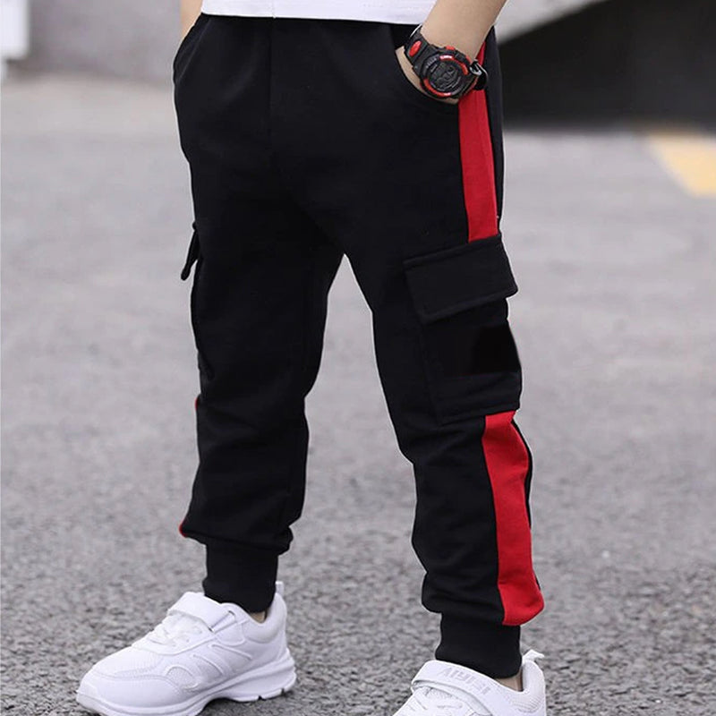 Black & Red 4 Pocket Fleece Trouser